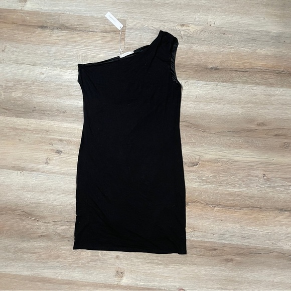 Six FIFTY One Shoulder Black Mini Dress Size Large NWT - Picture 9 of 12